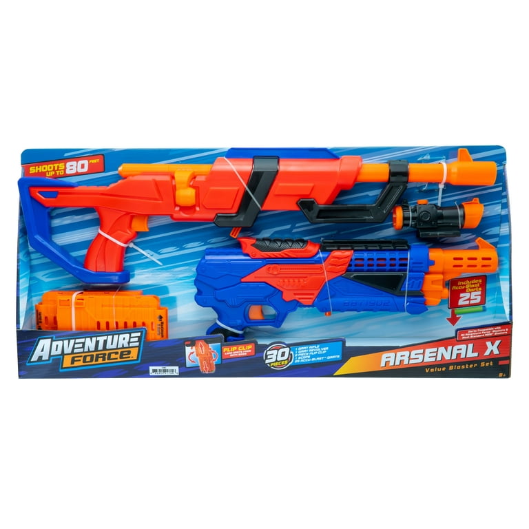 Adventure Force Dart Blaster Set with Bolt-Action Rifle, Revolver