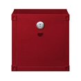 thumbnail image 2 of Benzara BM204630 Metal Nightstand with 2 Open Compartment & USB Port, Red, 2 of 5