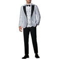 thumbnail image 2 of CHAQUETAS DE LENTEJUELAS INSPIRADORAS CHIC PARA HOMBRES, CHAQUETA DE DEPORTES BRILLANTE CON SOLAPA PICO, TRAJE BRILLANTE PARA BODAS, 2 of 5