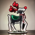 thumbnail image 4 of Elumina Decor Reindeer Infinity Mirror Light with Stand - LED Christmas Decoration - USB-Powered - Reindeer 3D LED Infinity Light - Indoor Seasonal Holiday Decor for Windows or Tables - 14" x 22", 4 of 13