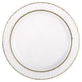 thumbnail image 1 of 7.5" White Plastic Plates with Hammered Edge, 1 of 1