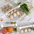 thumbnail image 2 of Refrigerator Tray  Transparent Egg Drawer/Vegetable Storage Boxes for Refrigerator Refrigerator Egg Trays  Pull Out with Handle  Suitable for Egg Vegetable Fruit, 2 of 10
