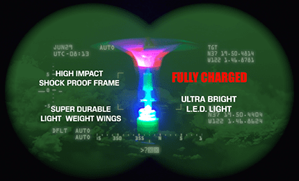 BULK LOT OF 50X Slingshot LED Helicopter Light Up Spinning Firefly Toy Copter 