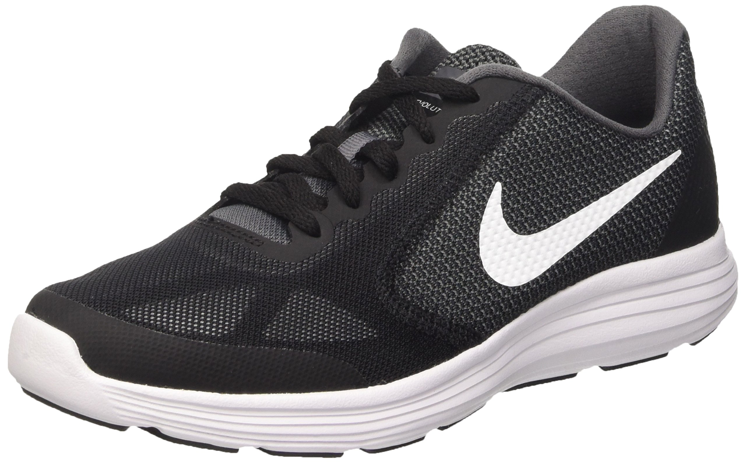 Nike 819413-001: Revolution 3 (GS) Running Shoe Dark Grey/White/Black ...