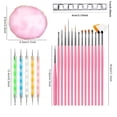 thumbnail image 2 of Juego de herramientas para uñas HomTop de 22 piezas con paleta de resina rosa, 2 of 7