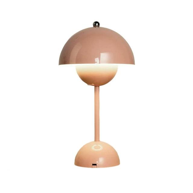 Lampe d'Amélioration de la Maison Moderne Fleur Bourgeon Tou Ch Dimmable 1800mAh Rechargeable Lampes de Bureau Sans Rdic Minimaliste Lampes de Chevet Rétro pour Chambre Salon Veilleuses