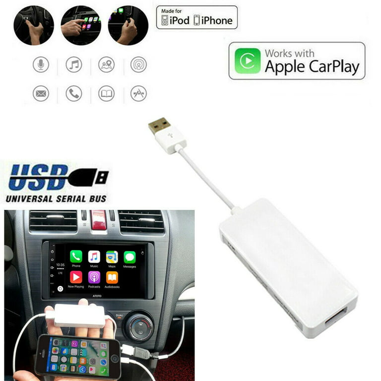 Plug and Play Apple Carplay Android Auto USB Dongle For Android Car touch  screen Radio Support IOS IPhone Siri Microphone voice control