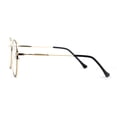 thumbnail image 4 of 90s Large Round Optical Quality Metal Rim Blue Light Flitering Computer Glasses Yellow Gold Black, 4 of 4
