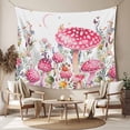 thumbnail image 2 of Pink Mushroom Small Tapestry for Bedroom Wall Hanging Tapestry, Butterfly Flower Moon Country Botanical Ceiling Backdrop Tapestries Poster Blanket Wall Decor for Teens Room Living Room Dorm 23" x 28", 2 of 8