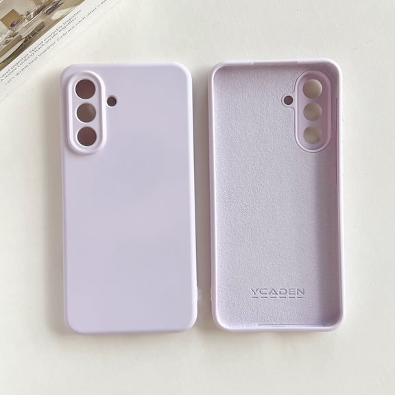 for Samsung Galaxy A56 5G Case, Slim Liquid Silicone Full Covered Soft TPU Gel Rubber Shockproof Protective Cover with Anti-Scratch Microfiber Lining for Samsung Galaxy A56 5G, Purple