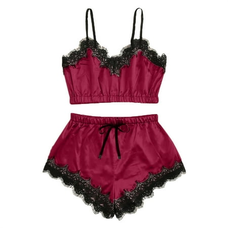 

Aayomet Plus Size Lingerie For Women Women Babydoll Lingerie Lace Chemise Halter Nightwear Teddy Dress Red XL