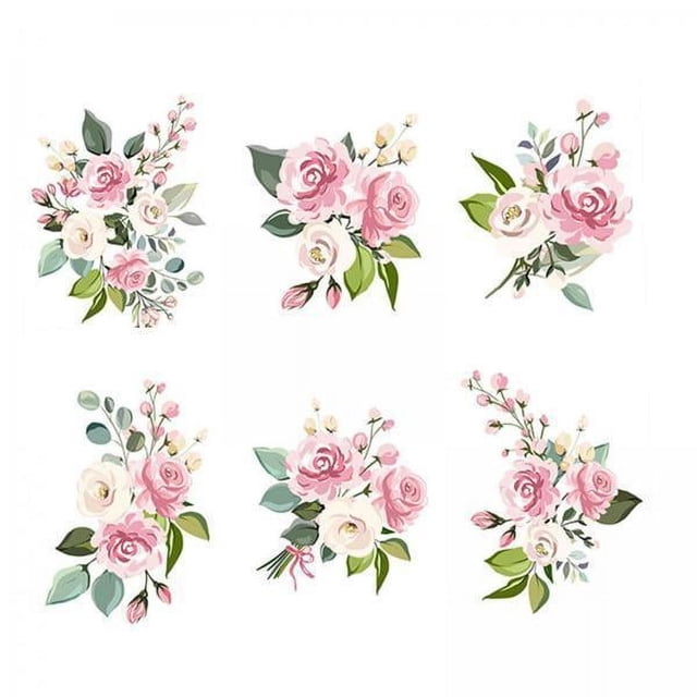 Pegatinas para bañera,Pegatinas de pared para bañera Bañera PVC Antideslizante,Calcomanías de pared con flores para decoración del hogar,hermosas y elegantes,Calcomanías para baño