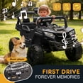 thumbnail image 4 of Xuanlur 12V Kids Ride on Car, Electric Off-Road UTV Truck with Remote Control, Anti-Collision Bar, High Chassis, Anti-Slip Wheels & 4-Wheel Suspension, Battery Powered Ride on Toy for Kids, Black, 4 of 7