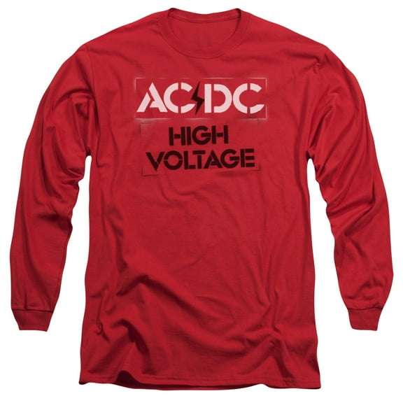 Acdc - High Voltage Stencil - Long Sleeve Shirt - XXX-Large