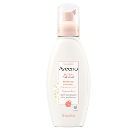 Aveeno Ultra-Calming Foaming Cleanser for Sensitive Skin, 6 fl. (Best Cleanser For Super Sensitive Skin)