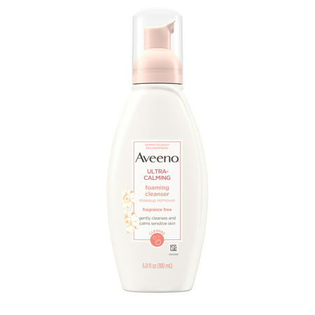 Aveeno Ultra-Calming Foaming Cleanser for Sensitive Skin, 6 fl. (Best Exfoliating Face Wash For Sensitive Skin)