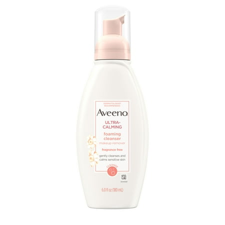 Aveeno Ultra-Calming Foaming Cleanser for Sensitive Skin, 6 fl. (Best Face Wash For Black Skin)