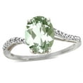 thumbnail image 2 of Star K� Big Stone Oval 10x8 Green Amethyst Bypass solitaire engagement promise ring, 2 of 9