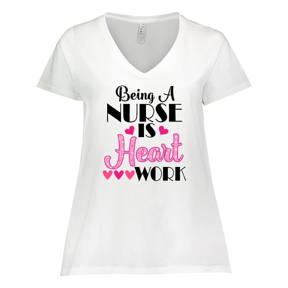 Inktastic Nurse Appreciation Gift Cute Women's Plus Size V-Neck T-Shirt