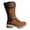 Brown, variant on jsaierl Women Fashion Western Style Cowboy Riding Boots Casual Warm Low Heels Knee Middle Tube Boots Shoes