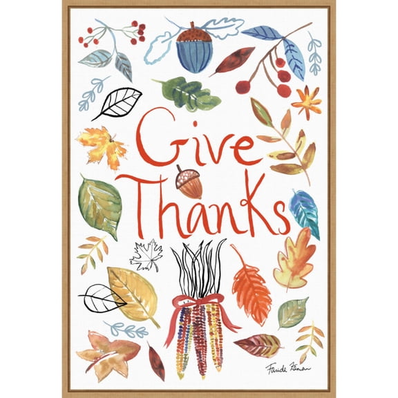 Amanti Art Hello Fall IV Framed Canvas Wall Art Print