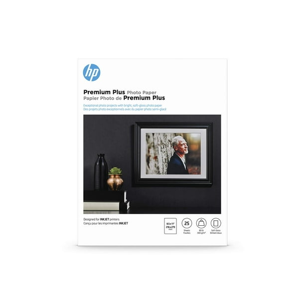 HP Premium Plus Photo Paper Soft Gloss 8.5x11 25 Sheets