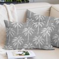 thumbnail image 2 of Grey Palm Tree Throw Pillow Cover 20 x 36 Inch Decorative Pillow Cover Summer Botanical Tropical Tree Lumbar Pillowcase Seasonal Rectangle Cushion Case for Couch Sofa Bed Living Room, 2 of 9