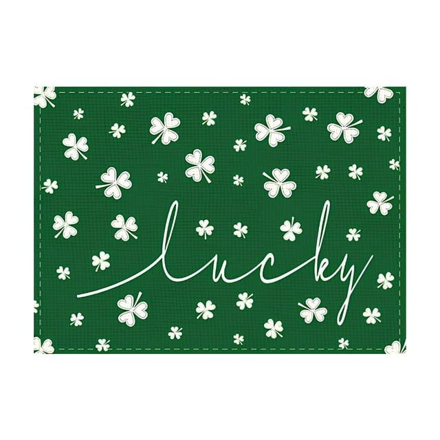 Kitchen Table Decor Printed Saint-Patrice Place Mats for Your Home Kitchen Antis-Fouling Thermal Insulation Table Mats Mats for Kitchen