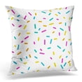 thumbnail image 1 of EREHome Housse de Coussin Confettis Blancs avec Paillettes Colorées et Beignets 18x18 Pouces, 1 of 1