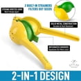 thumbnail image 5 of Premium Metal Lemon Squeeze - Manual Citrus Juicer yellow+green, 5 of 5