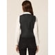 thumbnail image 4 of Chaleco de mezclilla para mujer con cuello en V y botones sin mangas, informal, chaqueta vaquera Negro M, 4 of 6