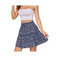 thumbnail image 1 of Seyurigaoka Women Summer Casual Boho Mini A-line Skirt Floral/Leopard Print Drawstring Elastic High Waist Short Skirt, 1 of 4