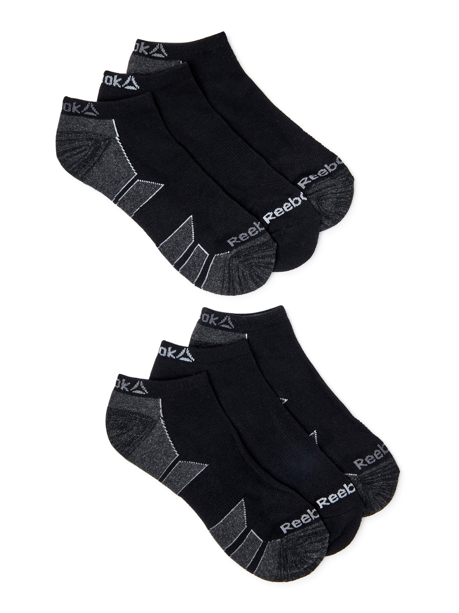 Reebok 6 Pack Pair Socks Women White 9-11 Low Cut 