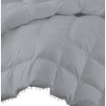 thumbnail image 3 of D.N.G. BEDDINGS Luxurious 5 Piece Pom Pom Box Design Comforter Set, 800 Thread Count, 100% Egyptian Cotton, White Vintage Pom-Pom Fringe (Oversized Super King Size Solid Silver Color), 3 of 4