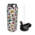 thumbnail image 2 of Daiia Colorful Flying Butterflies Printed 18oz Sports Insulated Kettle With Straw Water Bottle For Running Hiking Cycling Climbing Mens Woman'S Sports Water Bottle, 2 of 8
