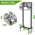 thumbnail image 3 of Garden Hose Holder Heavy Duty Water Hose Reel Stand with Storage Basket Holds 151 Feet Freestanding Hanger Rack for Outside Yard Lawn Farm, 3 of 6