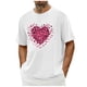 thumbnail image 1 of Ceisia Men's Casual Heart-Printed Short Sleeve Crew Neck Gift T-Shirt, 1 of 4