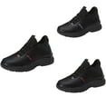 thumbnail image 4 of XIMIN Chunky Platform Sneakers Shoes for Women Microfiber Leather Lace Up Casual Black Walking Shoes Women Fashion Sneakers Walking Footwear, 4 of 6