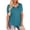 Blue, variant on Kixjoy Plus Size Tunic Tops for Women Fashion Short Sleeve Loose Fit Shirts Basic Wear with Leggings V Neck Blouse Casual Business Summer Blouses for Women, Brown L