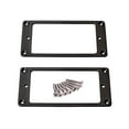 thumbnail image 4 of 2pcs Flat Metal Humbucker Pickup Mounting Rings Frame with Screws 92x46mm Black, 4 of 5