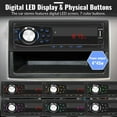 Podofo Universal 12V Single 1 DIN In Dash Car Stereo Radio with Bluetooth Digital Audio Music MP3 Player FM Receiver TF/AUX/USB Phone Charging Remote