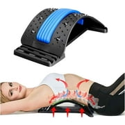 Back On Track, Multi-Level Back Stretcher Adjustable, Physical Therapy Traction Equipment, Black & Blue, Plastic