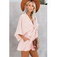 thumbnail image 2 of utcoco Women's Half Sleeve Striped Jumpsuits Casual Rompers, 2 of 4