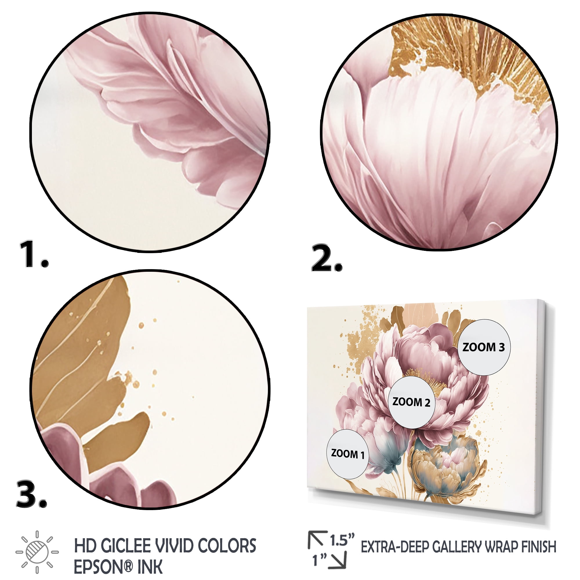 Designart Soft Pink Crocus Bouquet II Canvas Wall Art