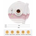 thumbnail image 6 of 13 Inch Round Placemats Set of 6, Pink Purple Striped Non Slip Heat Insulation PP Table Mats, Abstract Modern Geometric Stripes Washable Place Mats for Kitchen Dining Party Table Decor, 6 of 7
