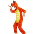 thumbnail image 3 of Franhais Halloween Family Pajamas, Cute Long Sleeve Hooded Triceratops Jumpsuit Loungewear, 3 of 5
