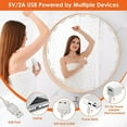 thumbnail image 4 of LED Vanity Lights for Mirror, Lights for Makeup Vanity, 20x3 LEDs USB 5V 3 Color Mirror Lights, Mirror Not Included, 4 of 10