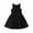 Black, variant on CUSTG Kids Girls Dress Elegant Black Sleeveless Crewneck Dress With Back CutoutSubtle Detailing Relaxed party dresses