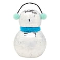 thumbnail image 4 of 10 in. Disco Snowman Figurine, Earmuffs, Blue Scarf, 4 of 5