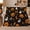 Flying Bat Ghosts, variant on Halloween Pumpkin Ghost Bat Pattern, Festive Halloween Scene, Warm Flannel Blanket for Living Room and Reading Nook, Art Lovers Halloween Gift, Festive Home Decor
